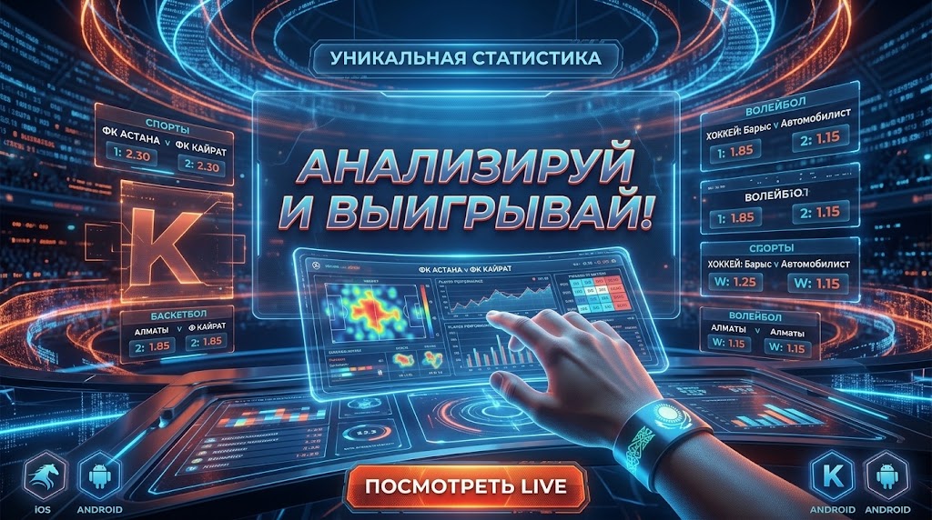 Голографическая панель спортивной аналитики с тепловой картой и коэффициентами матчей